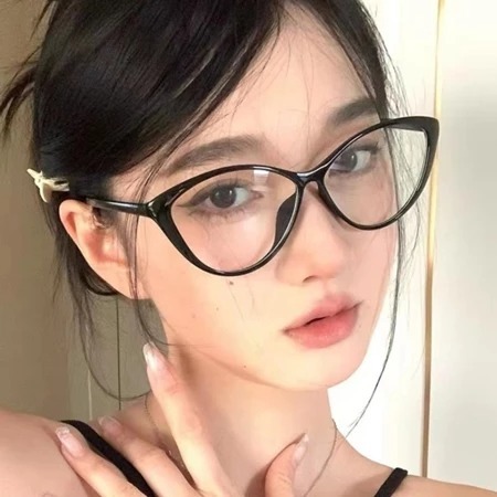 🍥jellycuty🍥 👓Mắt mèo tam giác bướm chống ánh sáng xanh kính phẳng dành cho nữ thời trang chống ánh sáng xanh kính mắt khung | BigBuy360 - bigbuy360.vn