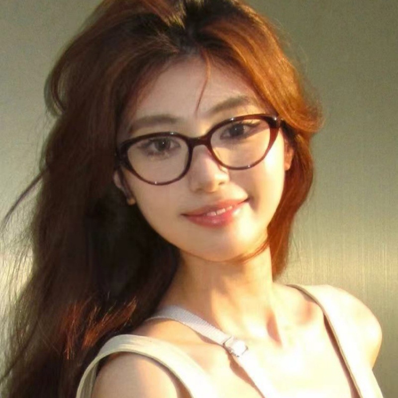🍥jellycuty🍥 👓Mắt mèo tam giác bướm chống ánh sáng xanh kính phẳng dành cho nữ thời trang chống ánh sáng xanh kính mắt khung | BigBuy360 - bigbuy360.vn