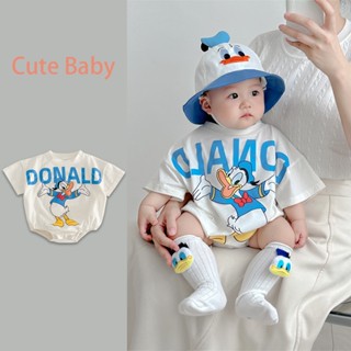 0-24 Tháng Trẻ Sơ Sinh Quần Áo Bé Trai Jumpsuit Hoạt Hình Trẻ Sơ Sinh Dễ Thương Chuột Mickey Họa Tiết Cotton Tay Ngắn Quần Áo Liền Quần
