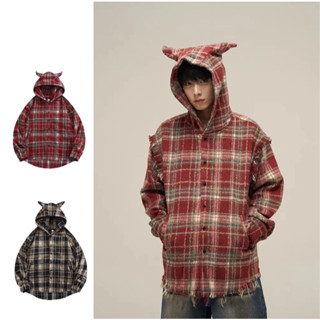 Yazhiniao Áo khoác nam dài tay kiểu Mỹ cổ điển dễ thương thanh thiếu niên mặc thô viền đường phố phong cách đại học áo len