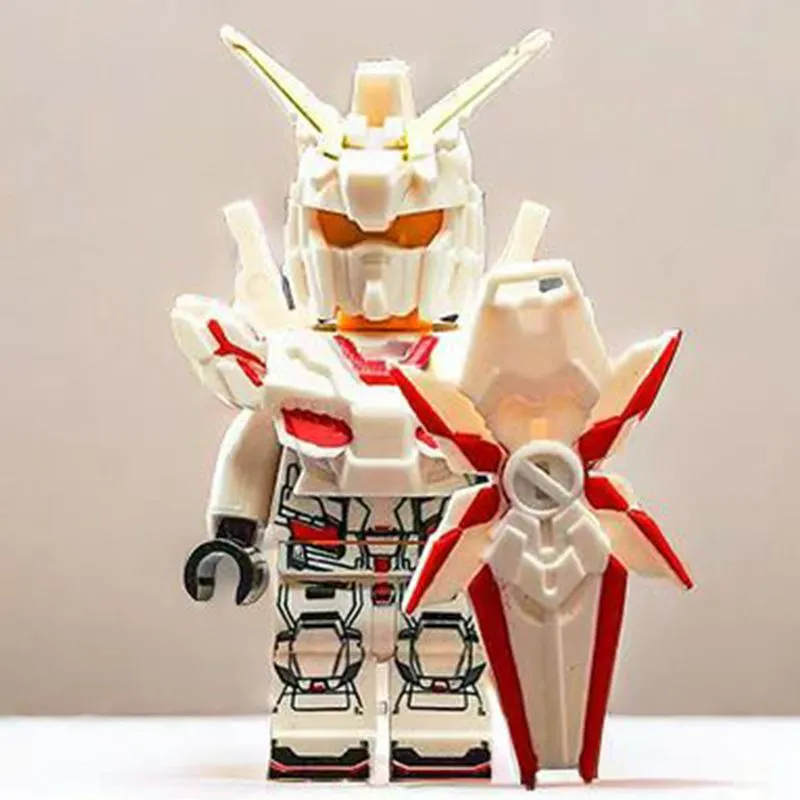 Bộ 4 mẫu robot Lego Gundam từ Mobile Suit Gundam có cánh, đồ chơi sưu tập cho bé trai để nâng cao kỹ