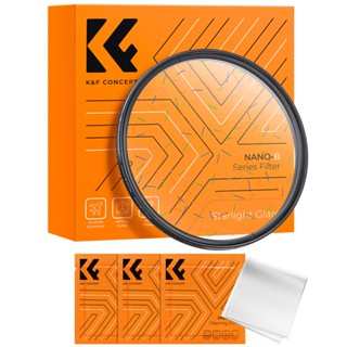 K & F CONCEPT 49-82mm Bộ lọc Streak đầy màu sắc + 3 * Vải làm sạch Starlight Dreamy Creative Hiệu ứng đặc biệt Bộ lọc ống kính kính kính quang học cho ống kính máy ảnh