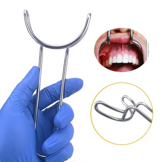 Dụng cụ mở miệng nha khoa bằng thép không gỉ Cheek Lip Retractor Hình chữ T Nha khoa Móc kim loại Đồng hồ Ya Mouth Thiết bị
