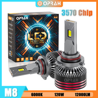 [2 CÁI] M8 PRO 120W Công suất cao Siêu sáng 3570 Đèn pha LED H4 H1 H7 H8 H11 H16 HB3 9005 HB4 9006 9012 880 Bóng đèn pha ô tô Chùm thấp cao 12V