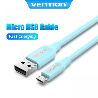 Cáp Micro USB 2A Sạc Nhanh Vention Truyền Dữ Liệu Micro-USB Dài Cho Máy Tính Bảng/Điện Thoại Android - Hàng Chính Hãng