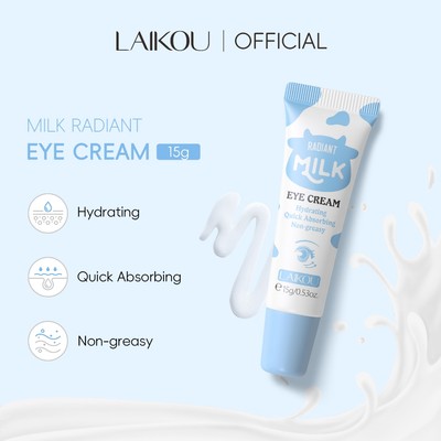 Kem dưỡng mắt rạng rỡ sữa LAIKOU Phát sáng & Làm mịn Giảm túi mắt quầng thâm 15g