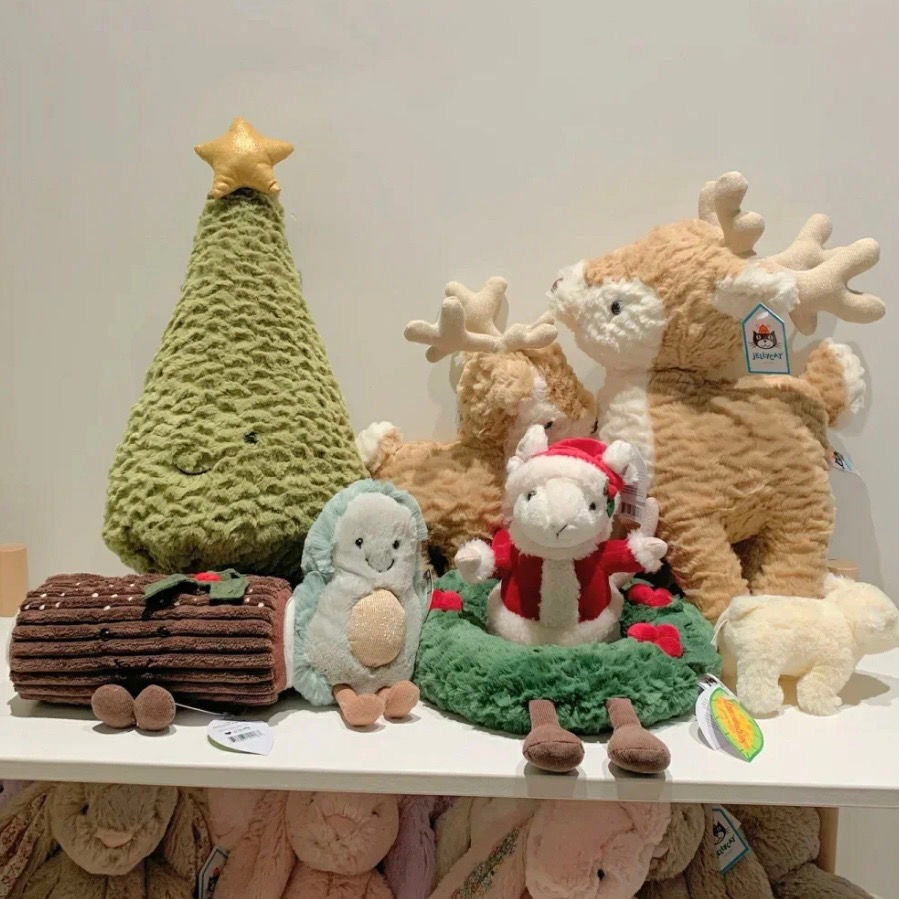 Jellycat🔥 Ins Christmas Tree Sang Trọng Cây Giáng Sinh Búp Bê Đồ Chơi Nai Sừng Tấm Elk Deer Thú Nhồi