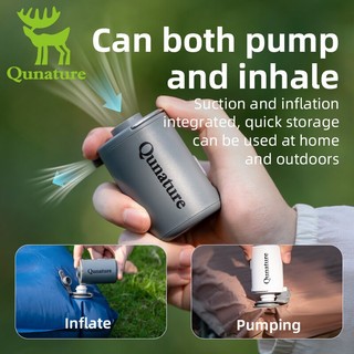 Qunature Cắm Trại Máy Bơm Hơi Điện Nhẹ Di Động Tiện Lợi Bơm Đệm Không Khí Bơi Vòng Tròn Bơm Hơi Ngoài Trời