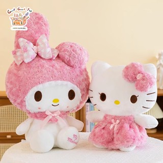 Hoa hồng Hello kitty Melody Gấu bông Hoạt hình dễ thương Búp bê đồ chơi sang trọng dành cho trẻ em