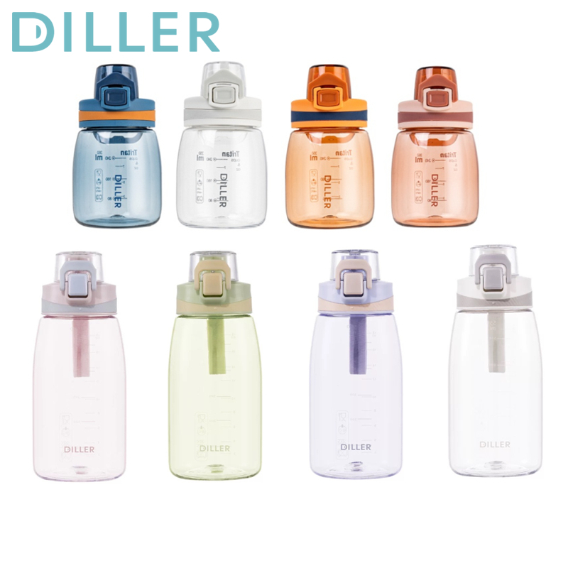 Bình nước Diller 550ml, Tritan, không chứa BPA, Bình uống thể thao và ngoài trời D63