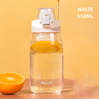 Bình nước Diller 550ml, Tritan, không chứa BPA, Bình uống thể thao và ngoài trời D63