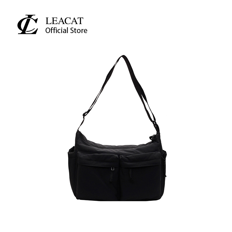Túi đeo vai giải trí Leacat Túi đeo vai đơn dung tích lớn Túi máy tính nhiều túi đeo vai thể thao