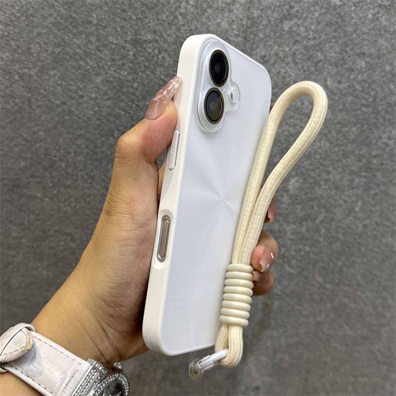 Ốp điện thoại Acrylic cực quang họa tiết CD sang trọng iPhone 16 15 14 13 12 11 Pro Max Plus chống sốc có bảo vệ Camera Dây đeo tay Vỏ cứng iPhone 11 Full Cover