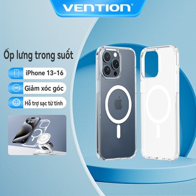 Ốp lưng trong suốt Vention óp lung iphone aesthetic điện thoại bảo vệ toàn diện ống kính chống óp lung xin va chạm trong suốt cho iPhone 14 / 15 / 16 Series