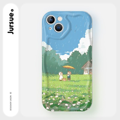 Ốp điện thoại mềm chống sốc thẩm mỹ dễ thương JURSUE Tương thích cho iPhone 17 16 15 14 13 12 11 Pro Max SE 2020 X XR XS ip 7 8 Plus H5182Q