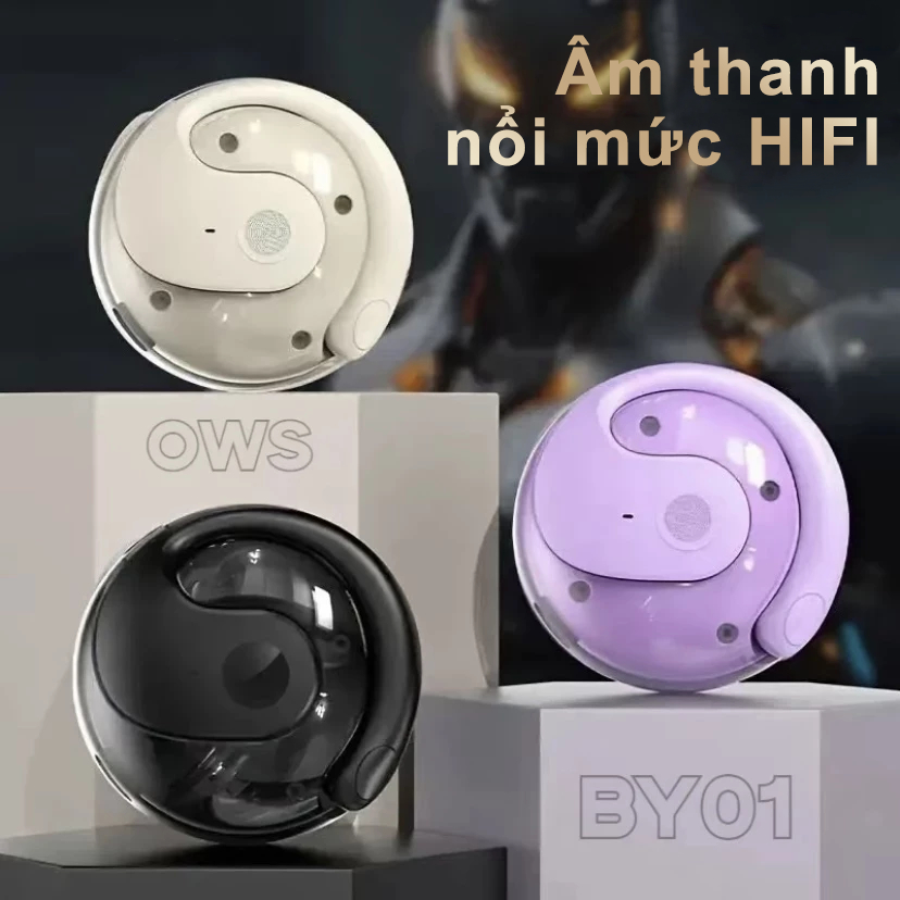 Tai nghe nhét tai TUTUZ OWS BY01 (2 quà tặng: 1 Dây Silicon + 1 tay chơi Game) Tai nghe không dây ch