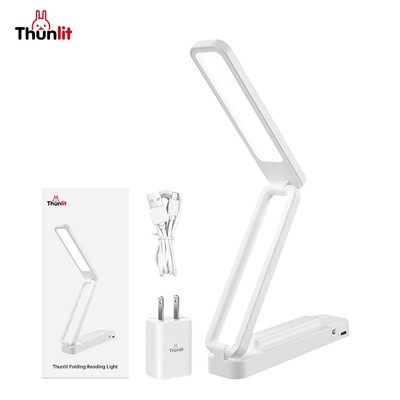 Đèn đọc sách gấp Thunlit 2000mAh có thể sạc lại, đèn đọc sách cầm tay có thể gập lại, đèn đọc sách có thể điều chỉnh độ sáng với 3 nhiệt độ màu