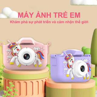 Camera Mini trẻ em, Camera kỹ thuật số trẻ em 1080P với thẻ TF 32GB, Túi đựng máy ảnh kỳ lân / Video HD / 5 trò chơi giáo dục / Camera trẻ em Zoom 8x cho bé gái và bé trai, Camera kỹ thuật số trẻ em, Sinh nhật