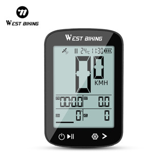 WEST BIKING Thông Minh GPS Xe Đạp Máy Tính Không Dây Xe Đạp Máy Tính Xe Đạp Đường Bộ Đồng Hồ Đo Màn Hình LCD Đa Chức Năng Xe Đạp Leo Núi IPX7 Đồng Hồ Tốc Độ Chống Nước Cảm Biến Nhịp