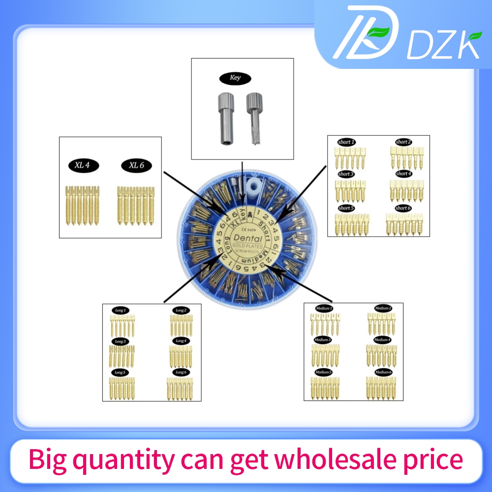 122 Cái Vít Nha Khoa Bài Thép Không Gỉ / Titan Nguyên Chất / Vật Liệu Nha Khoa Mạ Vàng 122Pcs Dental