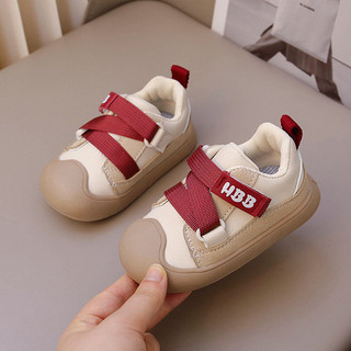 Hobibear Giày trẻ em nhẹ tập đi mùa thu phong cách mới bé gái đế mềm bé trai chống đá giày ổn định