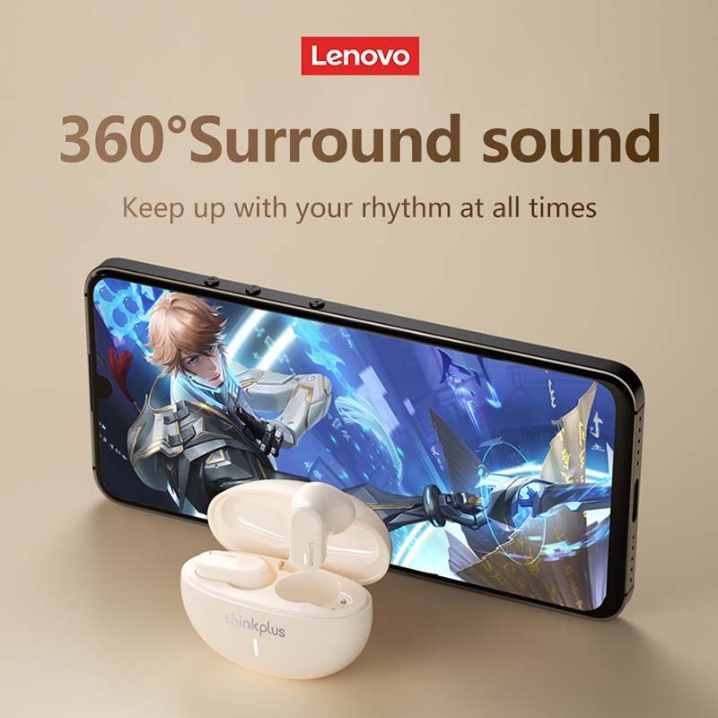 Tai nghe Bluetooth Lenovo LP19 Twis Âm thanh nổi có độ trung thực cao Chống nước Giảm tiếng ồn thông minh Micro Mini đa năng có micrô Bluetooth 5.1 | BigBuy360 - bigbuy360.vn