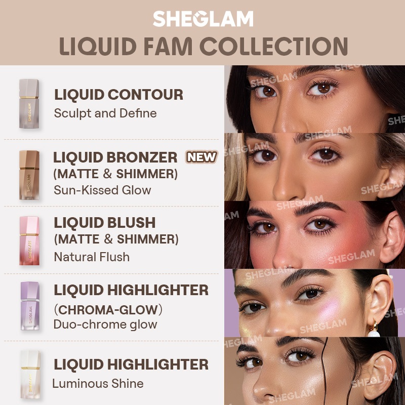 Kem Tạo Khối Dạng Lỏng SHEGLAM Hiệu Ứng Lì, Lên Màu Chuẩn, Tự Nhiên, Lâu Trôi, Trang Điểm Mặt | BigBuy360 - bigbuy360.vn