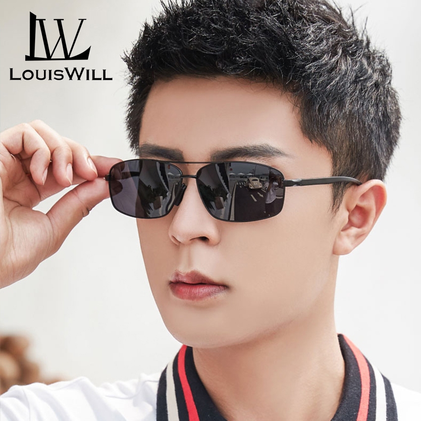 Louiswill Nam Kính Mát Phân Cực Thời Trang Tự Động Đổi Màu Lái Xe Kính Thể Thao Sử Dụng Kép HD Đọc Sách Kính Mát Quang Sắc