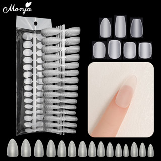  Monja Bộ 150 Móng Tay Giả Che Phủ Toàn Diện Màu Nhám DIY Frosted móng tay giả tip 