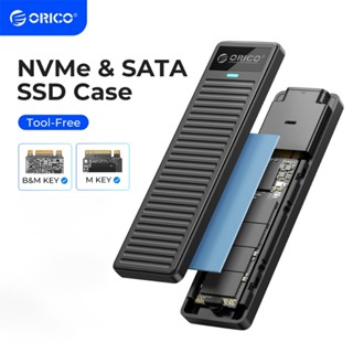 Hộp đựng SSD ORICO M.2 NVMe 10Gbps USB 3.2 Gen2 M2 Thiết kế đơn giản cho NVMe SATA Hỗ trợ không cần dụng cụ UASP (PDDM2C3)