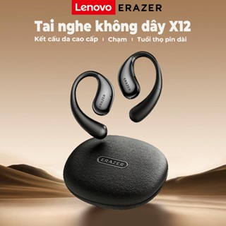 Lenovo ERAZER X12 Open Ear Tai nghe thể thao OWS Tai nghe Bluetooth BT 5.4 bằng da cao cấp không dây Tai nghe mở tai tai nghe lenovo điện thoại rẻ cho học sinh Tai nghe Lenovo