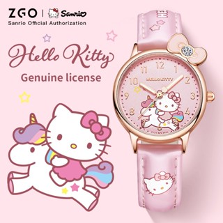  Đồng hồ thạch anh chống nước ZGO HelloKittyCute dành cho trẻ em Đồng hồ dạ quang Thích hợp cho bé gái và học sinh tiểu học Mẫu 273 