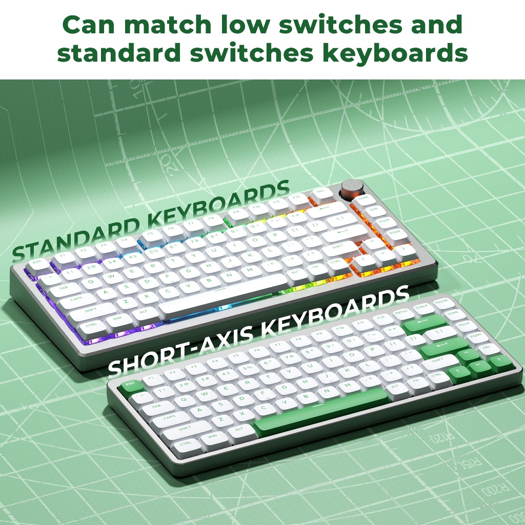 Xvx Skyline Series Low Profile Keycaps Keycap Double-shot Keycap 127 phím | BigBuy360 - bigbuy360.vn