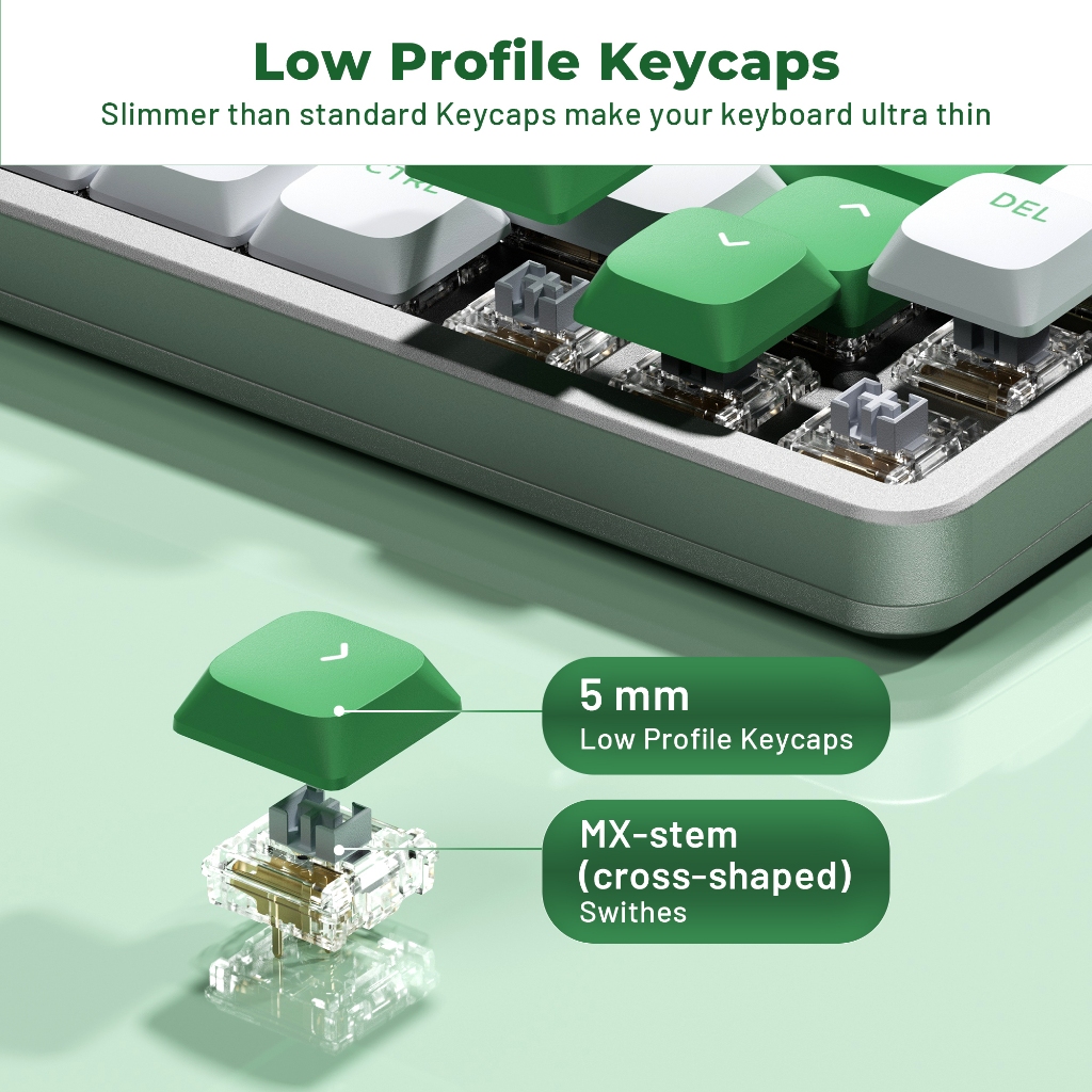 Xvx Skyline Series Low Profile Keycaps Keycap Double-shot Keycap 127 phím | BigBuy360 - bigbuy360.vn