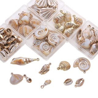 17x32mm Vàng Acrylic Giả Vỏ Mặt Dây Chuyền Cho Handmade DIY Phụ Kiện Thời Trang Mặt Dây Chuyền Vòng Cổ Vòng Tay 1 Cái / Gói