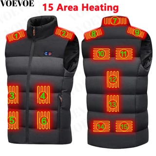 Áo Vest sưởi ấm di động 15 vùng sưởi ấm 3 điều khiển nhiệt độ Áo khoác sưởi ấm có thể giặt được cho các hoạt động ngoài trời