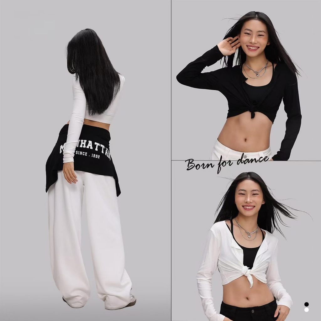 Áo thể thao hiphop nữ mặc điệu nhảy Jazz eo cá tính