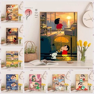  MOZI✨40 * 50cm   30 * 40cmbút chì màu shin-chan tranh tô màu theo số tranh số hóa bộ tô màu theo số tranh sơn dầu số hoá tự làm Tranh sơn dầu kỹ thuật số Đổ đầy Tranh vẽ tay Tranh hoạt hình Tranh Acrylic Tranh sơn dầu Tranh trang trí 