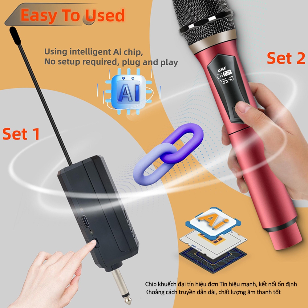 Micro không dây SHURE UHF-108, cầm tay chính hãng thích hợp cho các thiết bị karaoke khác nhau, thích hợp cho sân khấu, KTV tại nhà, hát ngoài trời | BigBuy360 - bigbuy360.vn