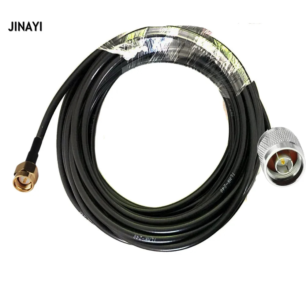 1 N Nam Đến SMA Nam Kết Nối LMR-240 LMR240 RF Đồng Trục Mất Thấp Cáp Coax 1m 2m 3m 5m 10m 15m 20M
