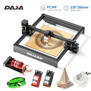  DAJA Máy khắc Laser Dòng D3 Máy khắc laser nâng cấp mới dành cho chữ tự làm Logo Máy khắc laser tự động bằng thép không gỉ phi kim loại 