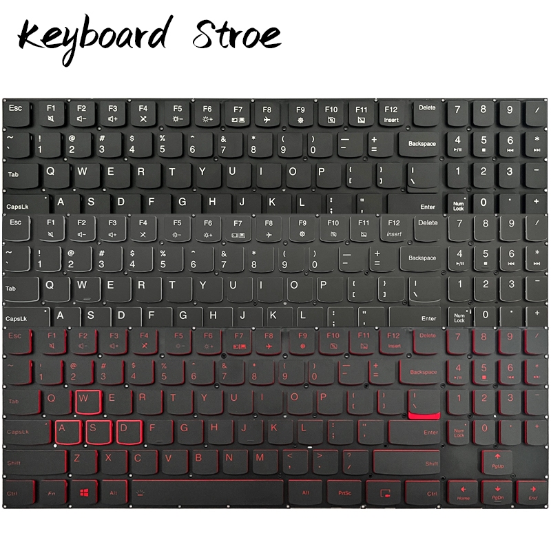 Y7000-2019 Y7000 Lenovo Cho 2019 1050 Y7000-2019-PG0 Y7000P Y7000P-1060 Bàn Phím Laptop Đèn Nền US p