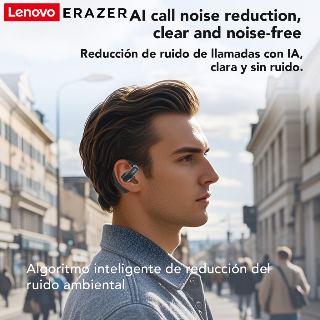 Lenovo ERAZER XP3 Al Tai nghe không dây dịch thời gian thực thông minh Bluetooth 5.4 Sleep ASMR có màn hình cảm ứng LED Tai nghe kinh doanh có Mic chống nước IPX5 | BigBuy360 - bigbuy360.vn