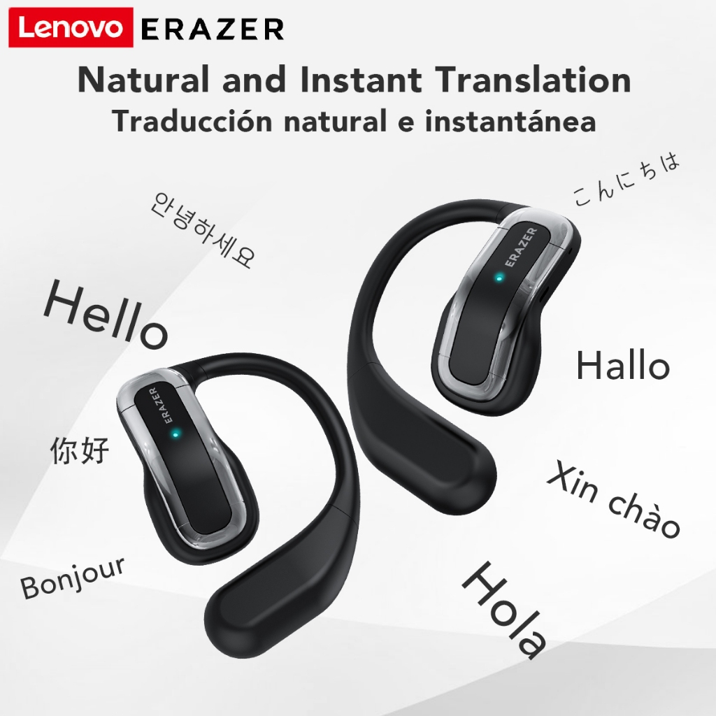 Lenovo ERAZER XP3 Al Tai nghe không dây dịch thời gian thực thông minh Bluetooth 5.4 Sleep ASMR có màn hình cảm ứng LED Tai nghe kinh doanh có Mic chống nước IPX5 | BigBuy360 - bigbuy360.vn