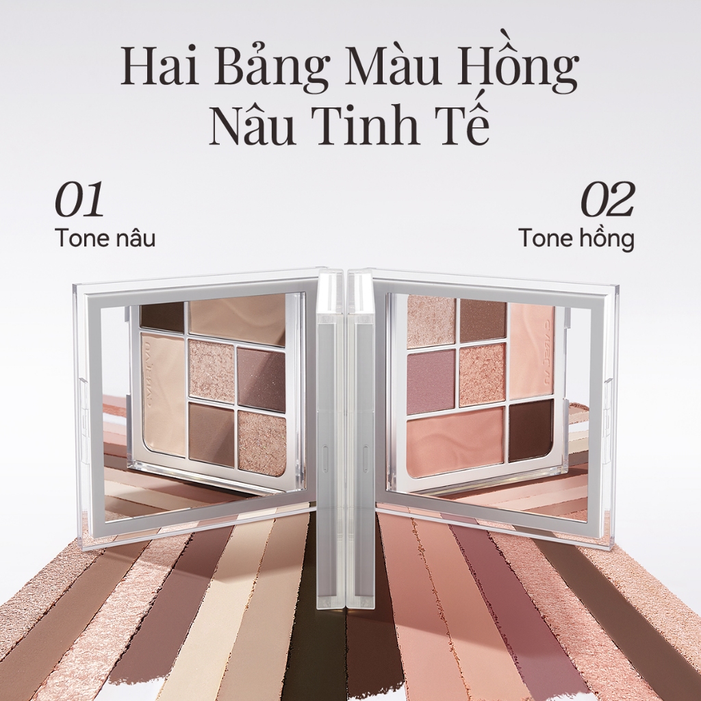 【Combo】 Phấn mắt Carslan Carmen 7 màu 9g + Bút chì kẻ mày 02 0,26g * 2