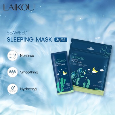 Set 15 Mặt Nạ LAIKOU Chiết Xuất Rong Biển Chống Nếp Nhăn 3g/Cái