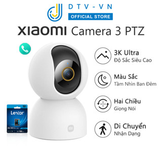  Camera thông minh Xiaomi 3 PTZ Edition Camera Mini Wifi Camera giám sát Độ phân giải 3K 5 triệu pixel Tầm nhìn ban đêm đầy màu Cuộc gọi thoại hai chiều Dành cho cửa hàng gia đình trong nhà 