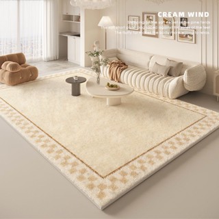 thảm trải sàn phòng ngủ,Chất liệu cashmere giả,Màu sâm panh cao cấp cổ điển nối hoa văn vuông nhỏ cảm ứng mềm mại.Kích thước 80*120 cm đến 160*230cm.Mềm mại và thoải mái, không thấm nước và chống vết bẩn.thảm trải sàn phòng khách,thảm phòng ngủ