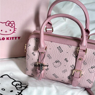 Túi đeo chéo một vai nữ Nico Pony, túi Boston thông thường hoạt hình Katie màu hồng