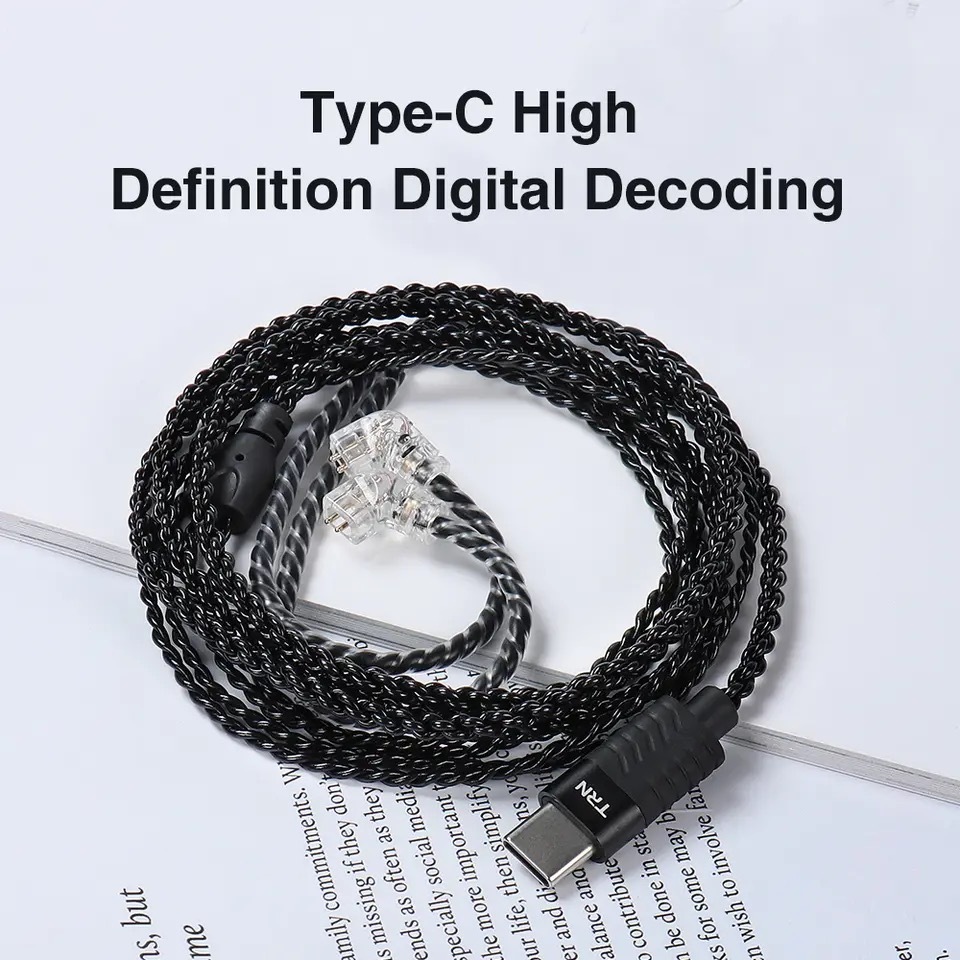 TRN A1 Tai Nghe Nâng Cấp Cáp QKZ KZ C Pin S Pin 3.5 Mm Loại C Dây Cho KZ TRN CCA QKZ EDX PRO Castor